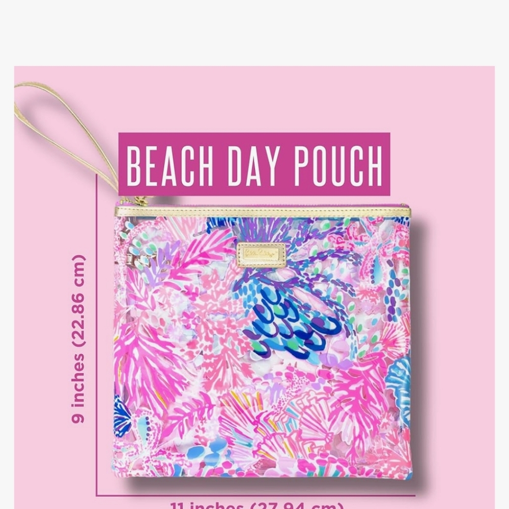 Lilly Pulitzer Beach Day vinyl pouch
